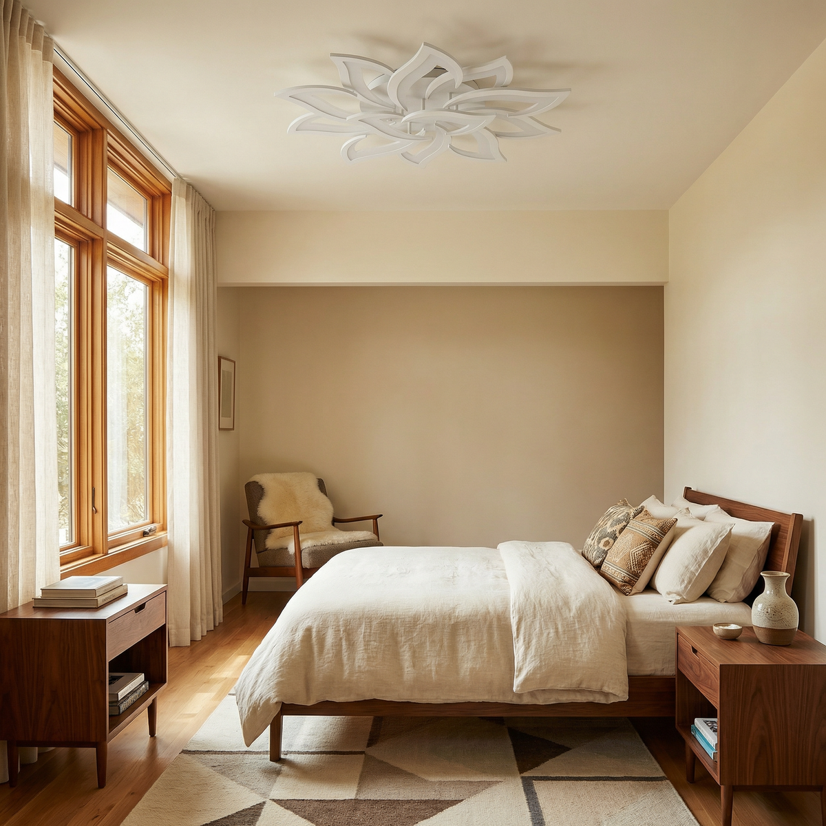 Sculptural Acrylic Petal Ceiling Light Kornox – Hero Shot