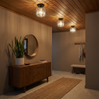 Matte Black Metal Dome Ceiling Light Kavello – Lifestyle View 2