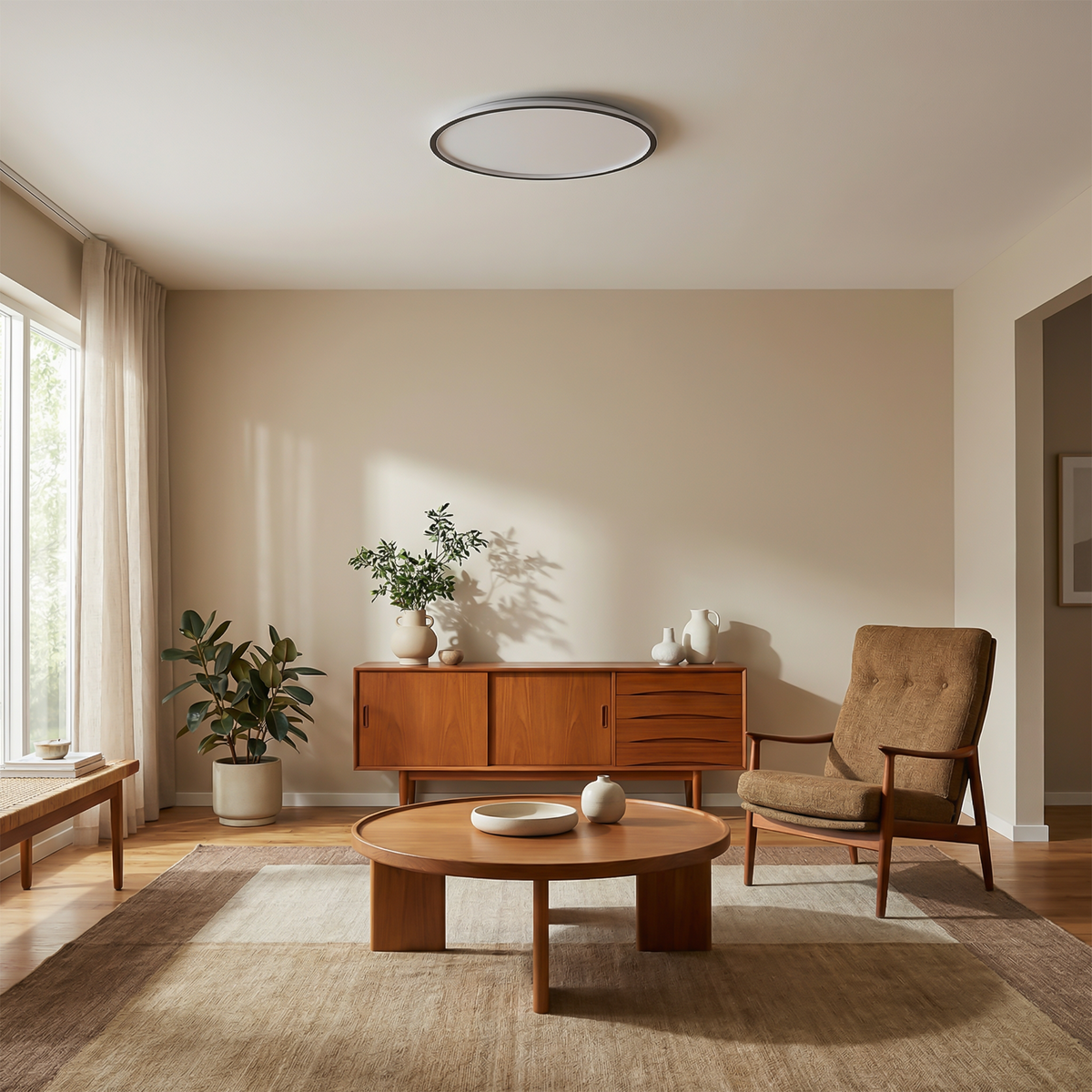 Ultra-Slim LED Ring Ceiling Light Asfox – Lifestyle View 4