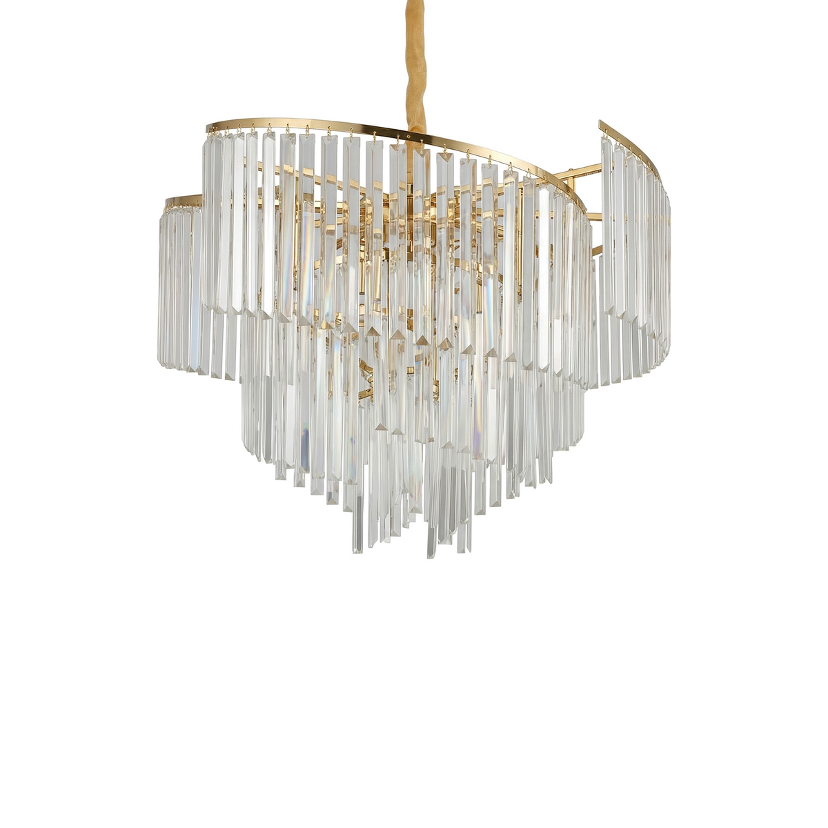 Hand-Blown Crystal Teardrop Chandelier Cermon – Product Detail 5