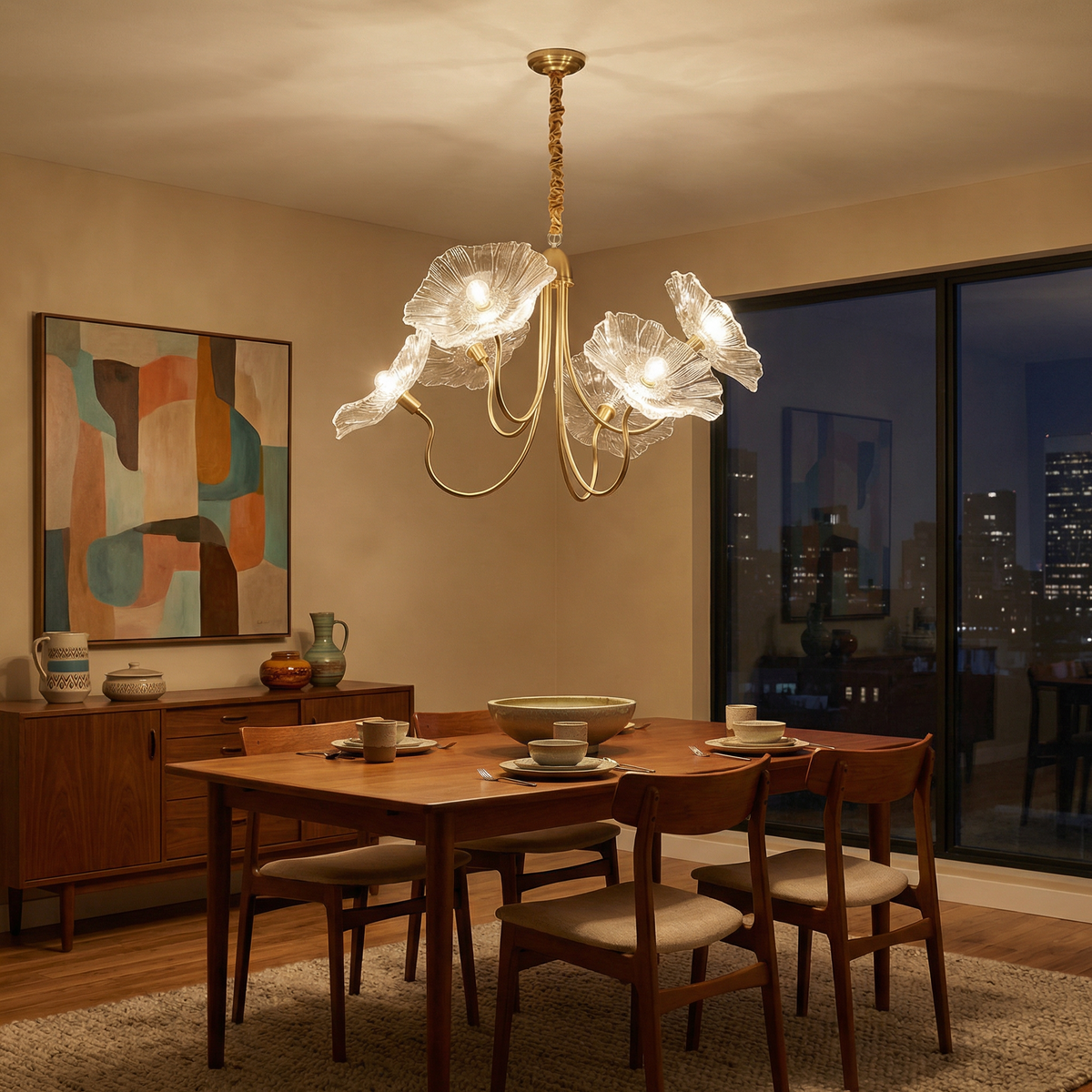 Gerlinth 6-Light Pendant Clear – dining room