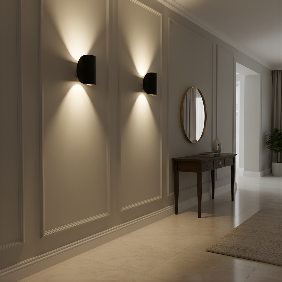 Geometric Aluminium Wall Sconce Harox – Lifestyle View 2