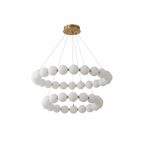 Acrylic Drum Flush Chandelier Capmon – Lifestyle View 3