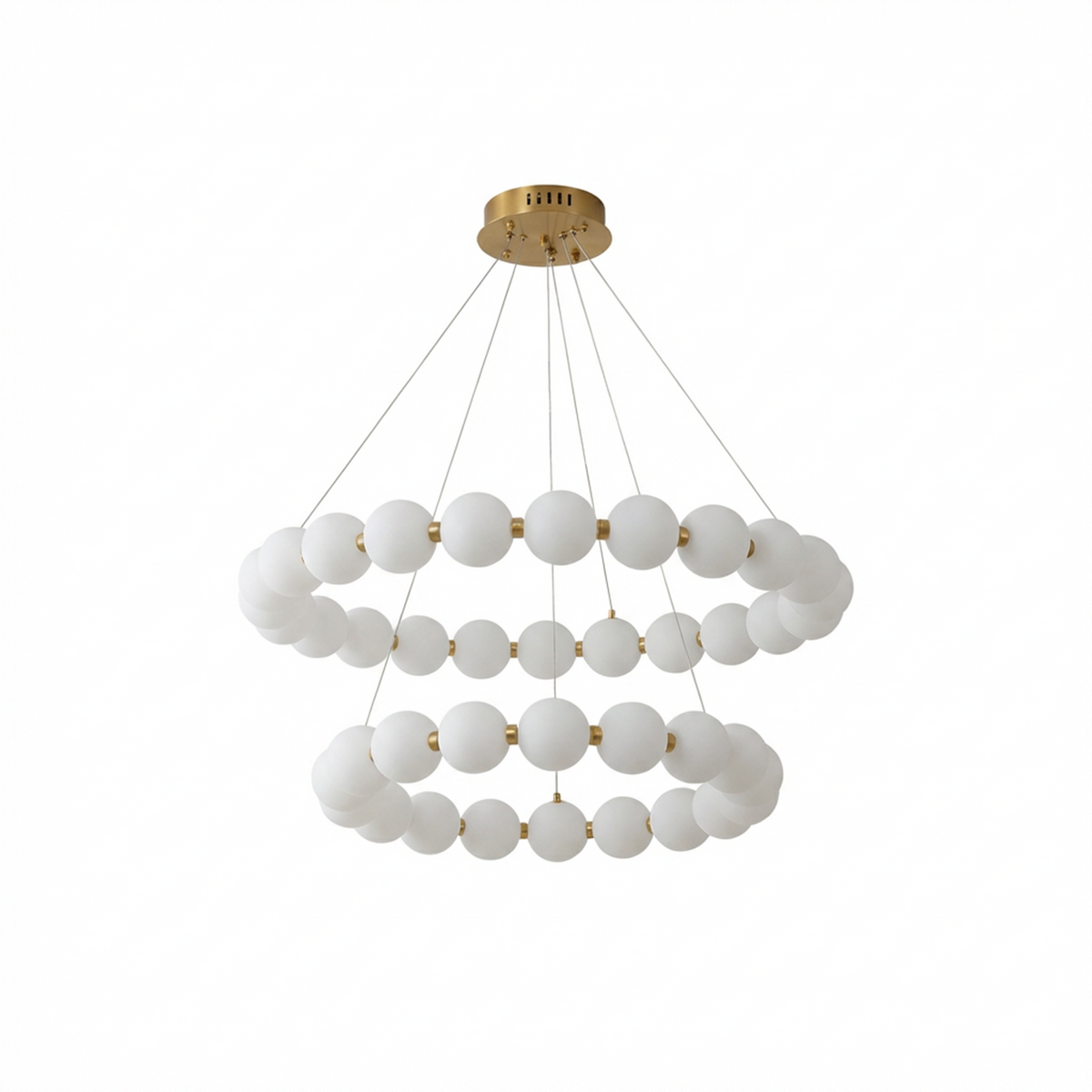 Acrylic Drum Flush Chandelier Capmon – Lifestyle View 3