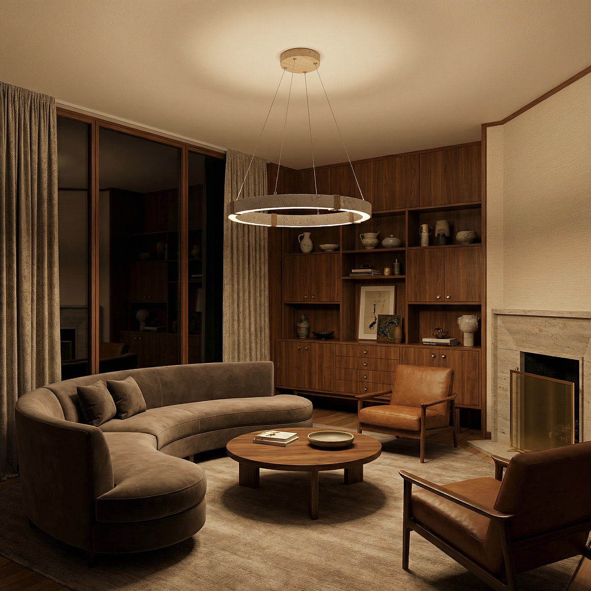 Contemporary Stone Chandelier Kasel