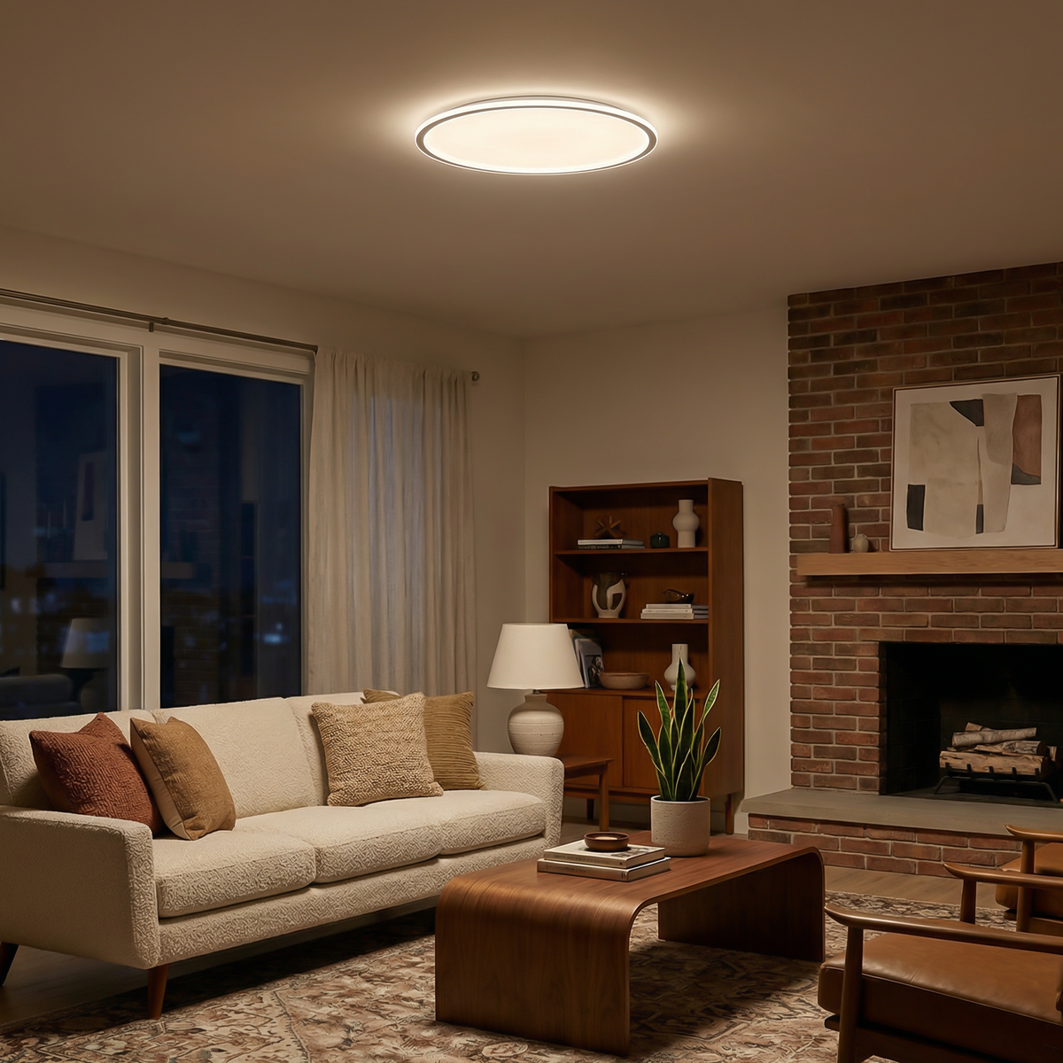 Ultra-Slim LED Ring Ceiling Light Asfox – Lifestyle View 2