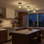 Glass Retro Ceiling Light Halnox