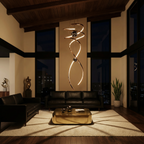 Polished Gold Sculptural Pendant Light Zenara – Lifestyle View 2