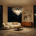 Hand-Cut Crystal Chandelier Calvorn – Lifestyle, Warm White Light