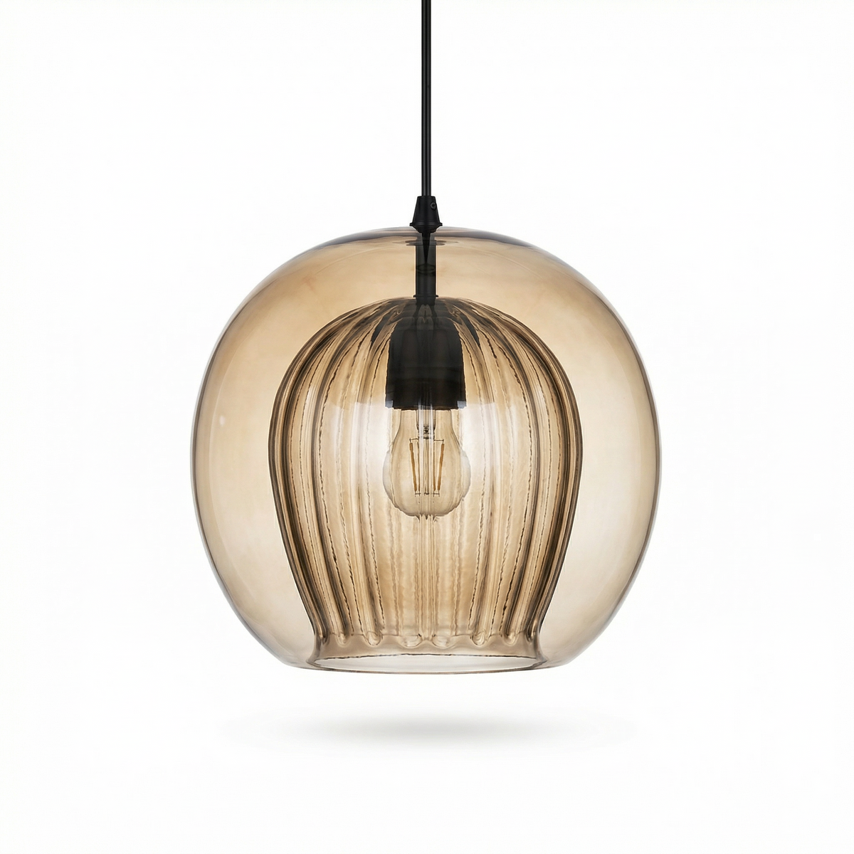 Transparent Clear Glass Pendant Light Haldrix – Lifestyle View 2