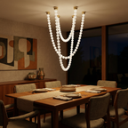 Sleek Metal Linear Chandelier Linearis – Lifestyle View 2