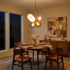 Modern Metal Acrylic Chandelier Solvan – Lifestyle View 2