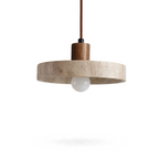 Minimal Stone Disc Pendant Light Lithovex – Lifestyle View 3