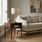 Gold Crystal-Accent Table Lamp Celendor – Living Room Setting