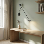 Matte Black Metal Wall Sconce Hernova – Lifestyle View 2