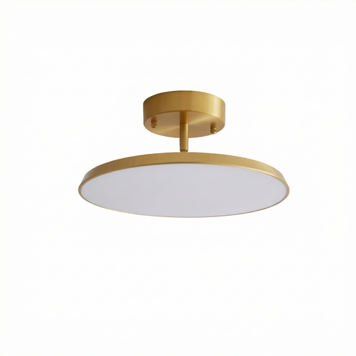 Brushed Aluminium Disc Ceiling Light Darevo – Lifestyle View 2
