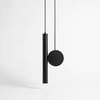 Sculptural Aluminum Rod and Disc Pendant Light Dalneth – Studio Detail