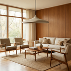 Micro-Cement Sculptural Pendant Light Forix – Lifestyle View 3