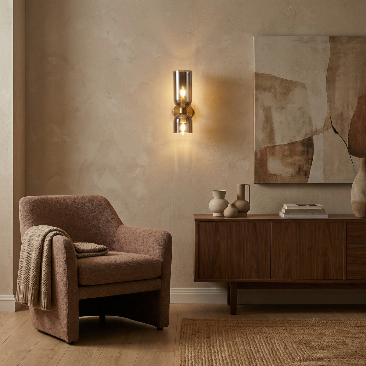 Mouth-Blown Glass Wall Sconce Camix – Hero Shot