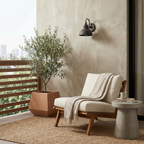 Industrial Rust Patina Gooseneck Wall Sconce Barnox – Lifestyle View 2