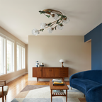 Modern Metal Glass Flush Mount Ceilara – Lifestyle View 4