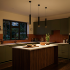 Minimalist Aluminium Cylinder Pendant Light Armex – Lifestyle View 3