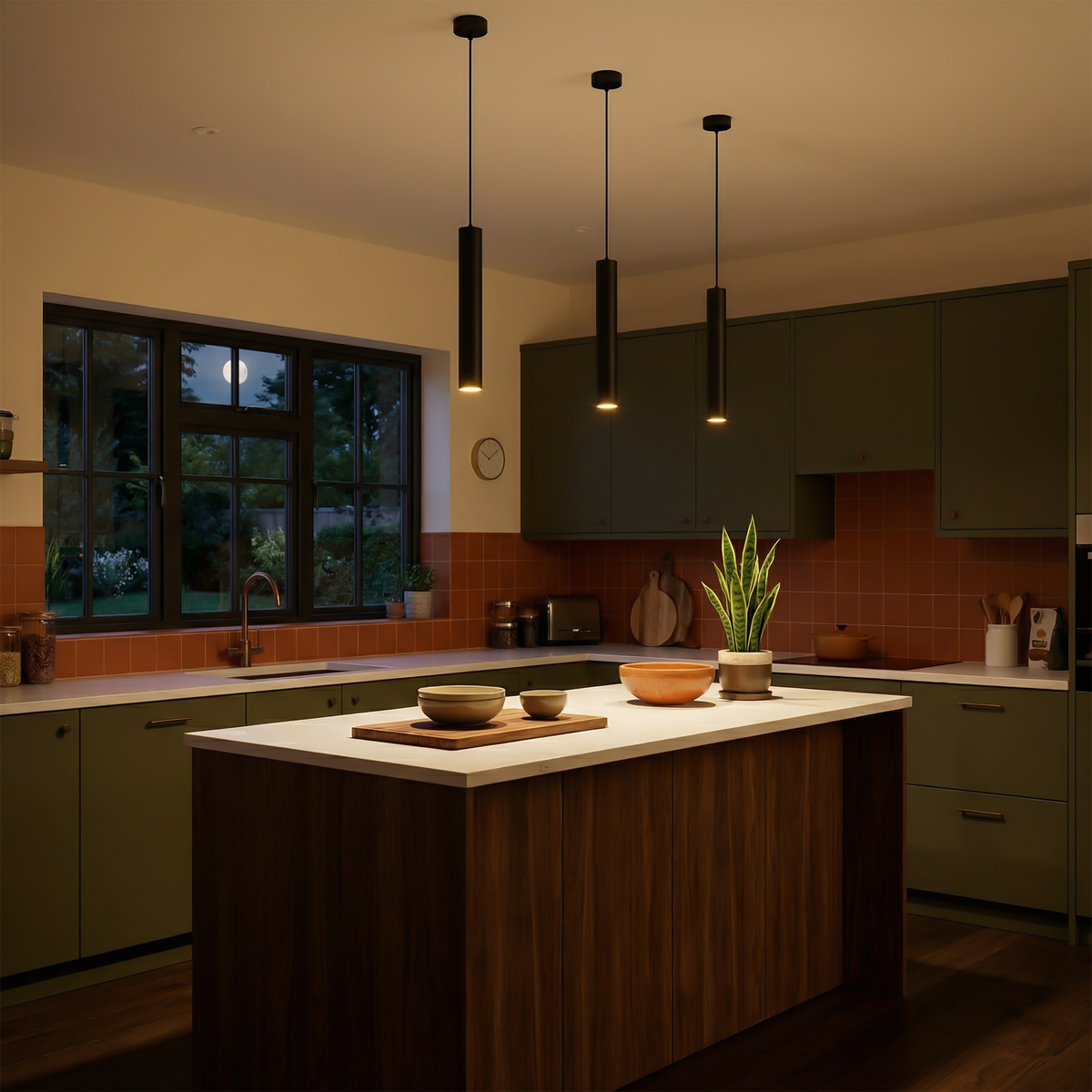 Minimalist Aluminium Cylinder Pendant Light Armex – Lifestyle View 3