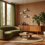 Minimal Stone Disc Pendant Light Lithovex – Lifestyle View 4