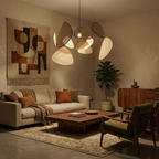 Handwoven Rattan Cluster Chandelier – Canopex – Lifestyle View 2
