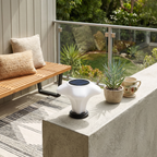 Sculptural Fluted Solar Pillar Light - Solvara