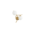 Articulated Metal Arm Wall Sconce Calmeth in brushed gold – studio view