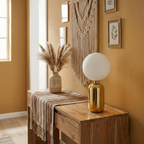 Mouth-Blown Glass Bedside Lamp Glaswyn – Lifestyle View 4