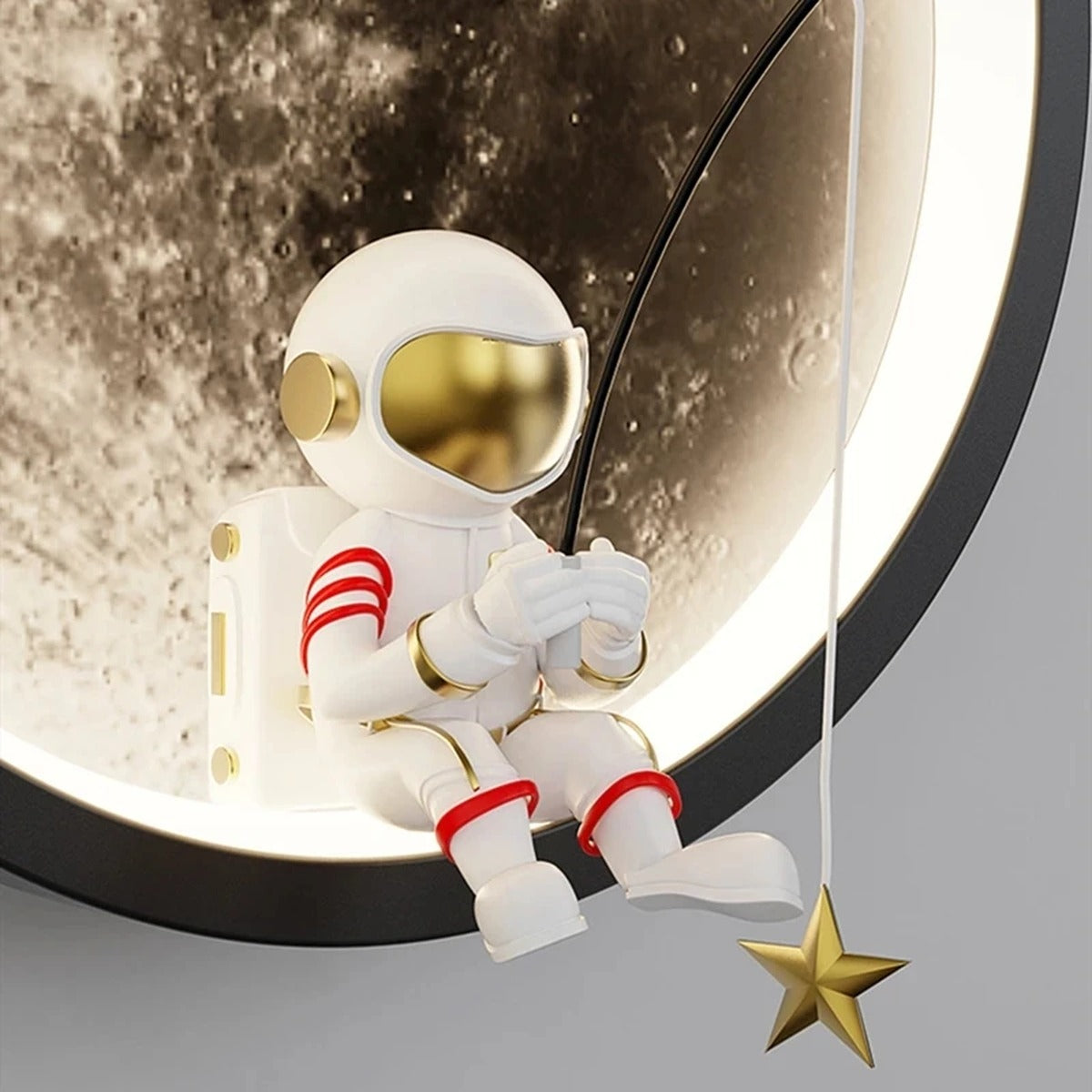 Moon Astronaut LED Circle Wall Sconce – Celrix – Product Detail 5
