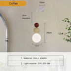 Stacked Sphere Wall Sconce – Karleth – Coffee Beige Detail