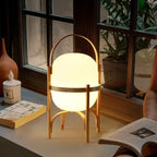 Warm Geometric Modern Table Lamp Zenova – Lifestyle View 2