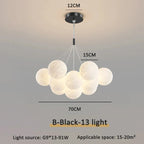 Floating Glass Gold Chandelier Praivelle – Product Detail 19
