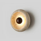 Travertine Eclipse Wall Sconce - Eclyra - view 1