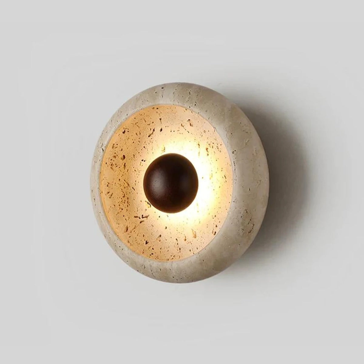 Travertine Eclipse Wall Sconce - Eclyra - view 1