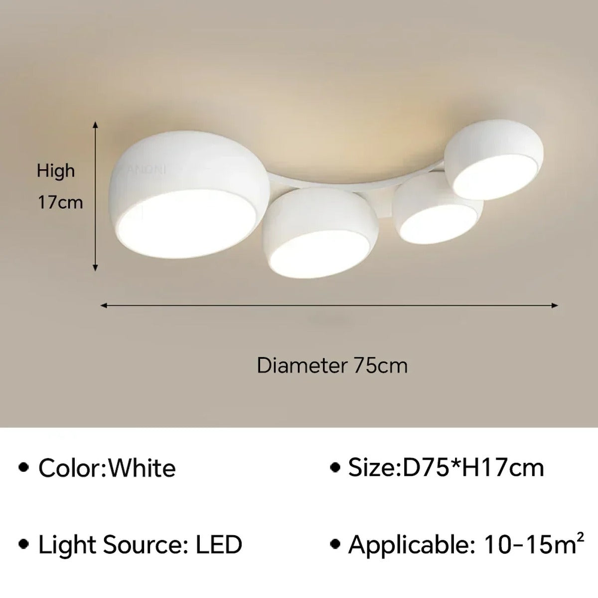 LED Bubble Cluster Flush Ceiling Light – Harvenis – Product Detail 9