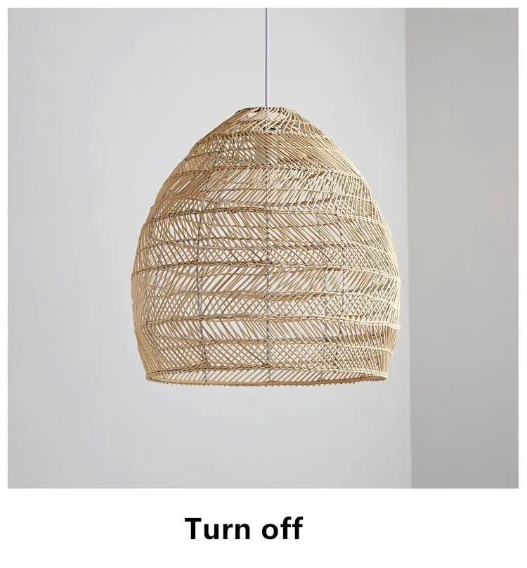 Ktaelindra pendant — natural rattan shade, daylight