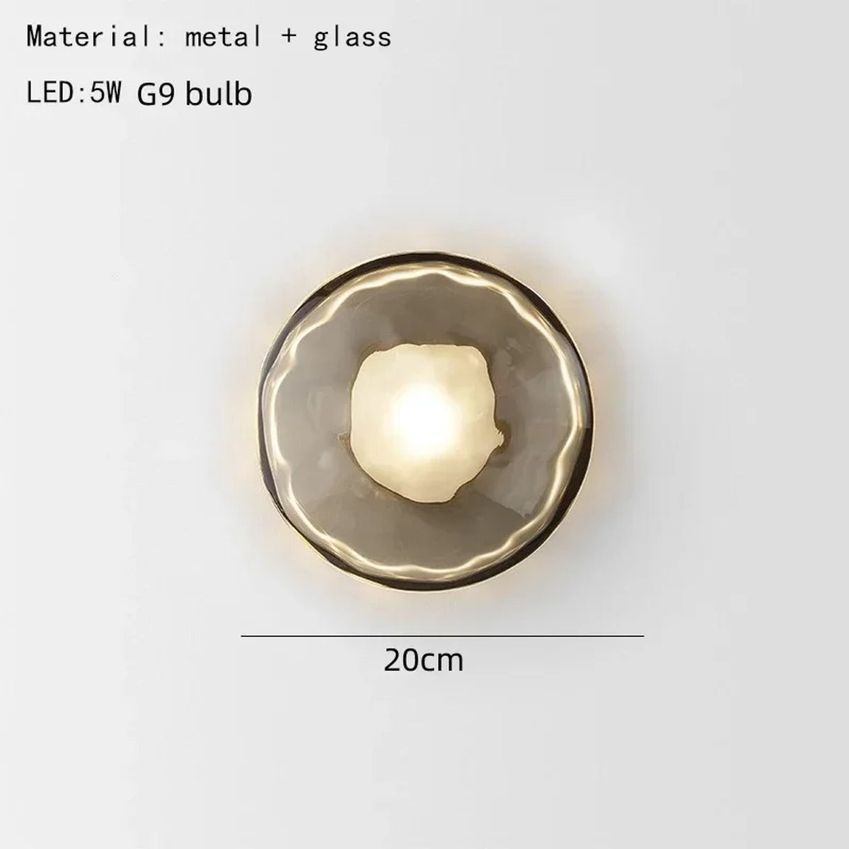 Minimalist Pendant Light Luxara — Style A — Gray glass 1