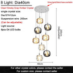 Crystalline Cascade Pendant Light Harvix – Product Detail 9