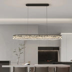 Wave Crystal LED Linear Pendant – Qevantis – Lifestyle View 3