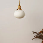 Ribbed Opaline Globe Pendant Light – Keramio – Hero Shot