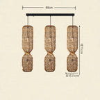 Chandelier Helion — Long 3 heads H 75cm