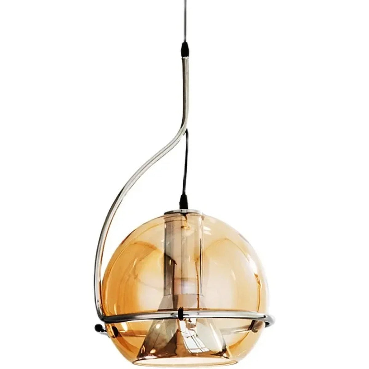 Sculptural Amber Glass Pendant Light Solanthea – Product Detail