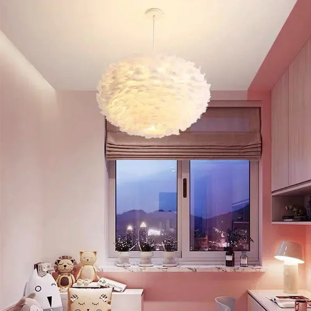 Ethereal Feather Glass Pendant Light Plumaris – Product Detail 5