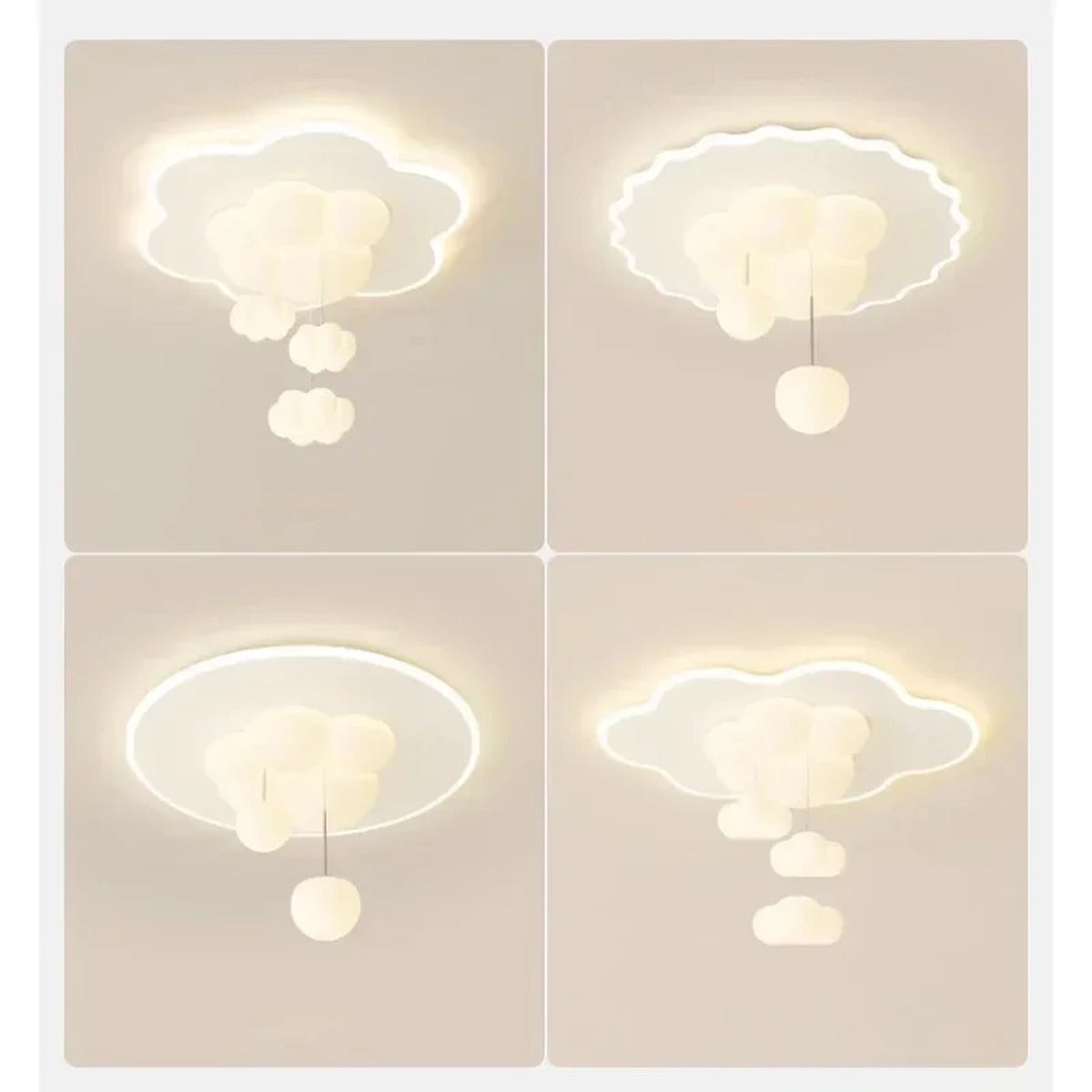 Fjordel cloud cluster tiered LED ceiling light kids nursery