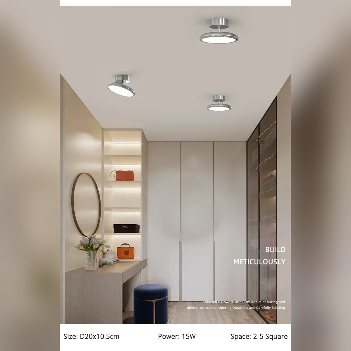 Nyvaro Swivel Halo Spotlight Ceiling Light – Lifestyle Closet View