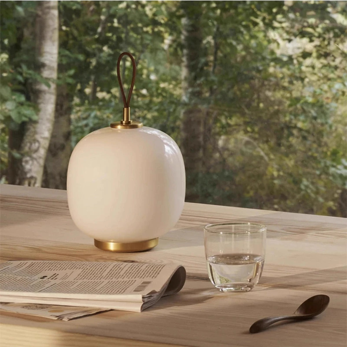 Portable Glass Globe Cordless Table Lamp – Harlixon – Hero Shot